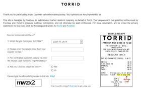 www.torrid.com/survey – Torrid Survey to Win a Surprise Gift